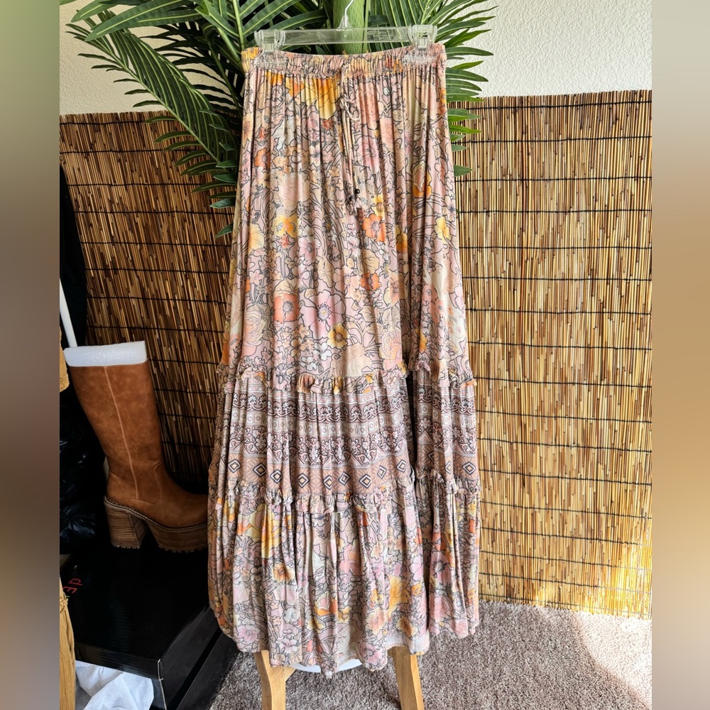 Spell and the Gypsy Amethyst Pink Floral Maxi Skirt